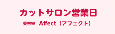 カットサロン営業日 美容室 Affect（アフェクト）